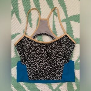 Fierce + regal leopard print sports bra-small